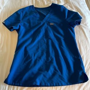 Figs Royal Blue Catarina One-Pocket Scrub Top